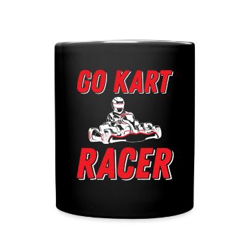 Kart Racer Go-Kart Racing Track Racing Fun - Full Colour Mug - black - Front