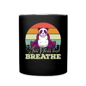 Yoga Panda Meditation Cute Pandas Animal Lovers Y - Full Colour Mug - black - Front