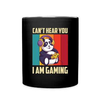 Panda Retro Cute Pandas Bear Animal Love - Full Colour Mug - black - Front