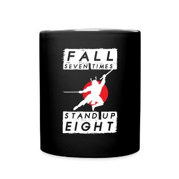 Katana Samurai Quote Japanese Warrior Ninja Jap - Full Colour Mug - black - Front