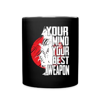 Samurai Japanese Warriors Ninja Sword Katana - Full Colour Mug - black - Front