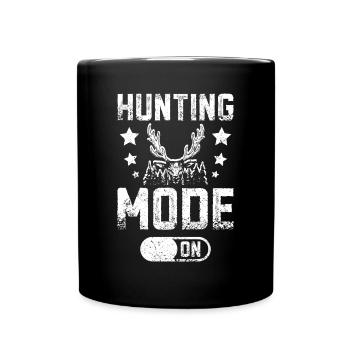 Mode chasse activé - Mug uni - noir - Devant