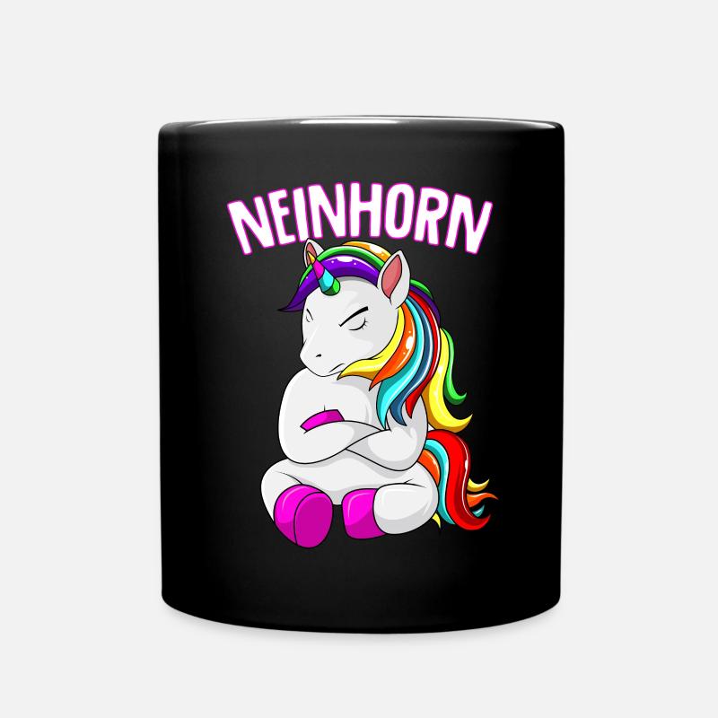 Einhorn Unicorn Kinder Mädchen - Tasse einfarbig - Schwarz