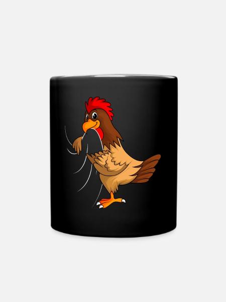 Chickens Farmer Chicken Children Boys - Full Colour Mug - black