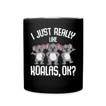 Amoureux des koalas - Mug uni - noir - Devant