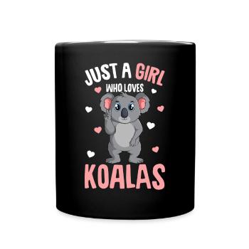 Koala Girl - Full Colour Mug - black - Front