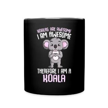Koala Saying - Full Colour Mug - black - Front