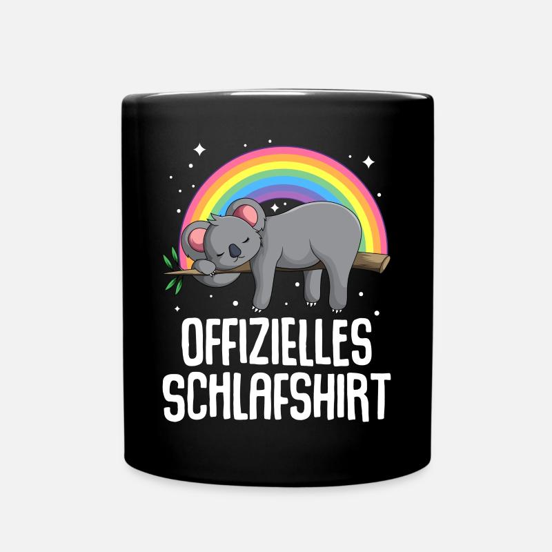 Offizielles Schlafshirt Koala Koalabär - Tasse einfarbig - Schwarz