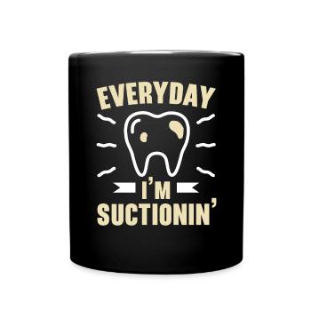Chaque jour, j’aspire la dentisterie du futur dentiste - Mug uni - noir - Devant