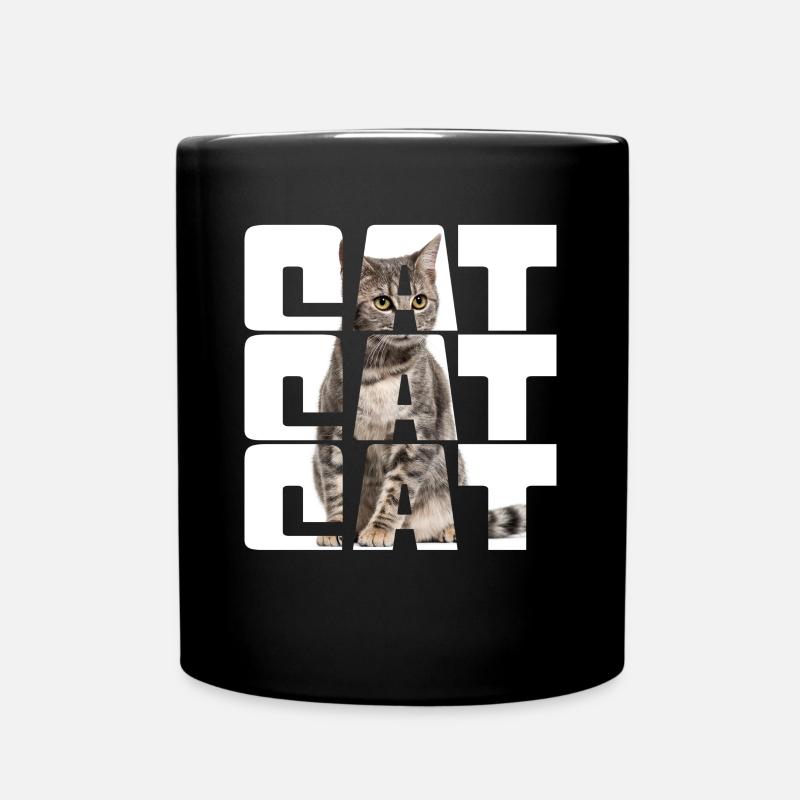 Katze - Tasse einfarbig - Schwarz