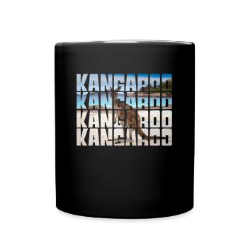 Kangaroo - Full Colour Mug - black - Front