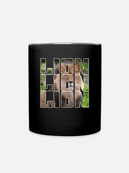 Lion - Full Colour Mug - black