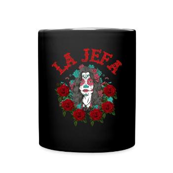 La Jefa - die Chefin - the Boss - Tasse einfarbig - Schwarz - Vorne