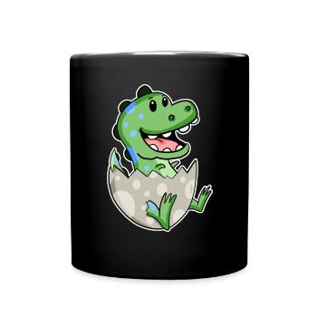 Motif Dino d’œuf de dinosaure - Mug uni - noir - Devant