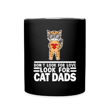 Cat Papa Father Cats Pet Owner Gift - Full Colour Mug - black - Front