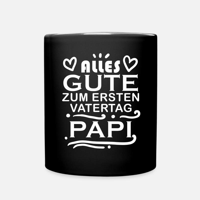 Vatertag Geschenk- erster Vatertag - Tasse einfarbig - Schwarz