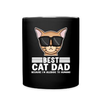 Cat Papa Father Cats Pet Owner Gift - Full Colour Mug - black - Front
