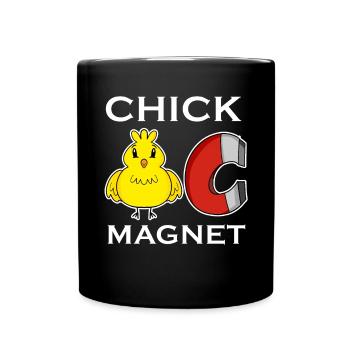 Küken Magnet - Tasse einfarbig - Schwarz - Vorne