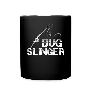 Bug Slinger Angeln Fischer Fischfänger Fischer - Tasse einfarbig - Schwarz - Vorne