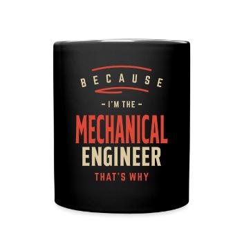 Mechanical Engineer Job Occupation Birthday Worker - Full Colour Mug - black - Front