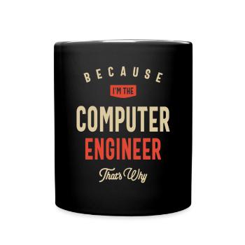 Computer Engineer Job Occupation Birthday Worker - Full Colour Mug - black - Front
