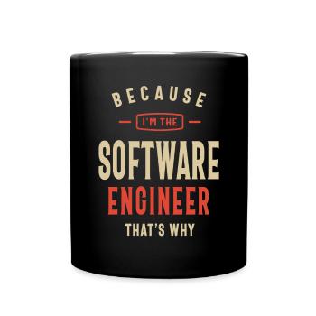 Software-Ingenieur Beruf Geburtstagsarbeiter - Tasse einfarbig - Schwarz - Vorne