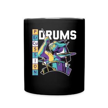 Percussion Musician Scientific Music Schlagzeuger - Tasse einfarbig - Schwarz - Vorne