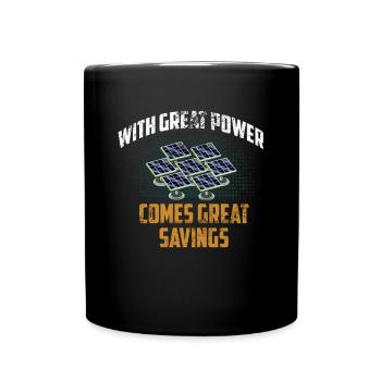 Panneaux solaires Energie solaire Grandes économies Drôle Sola - Mug uni - noir - Devant