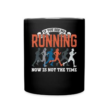 Running Runner Half Marathon - Full Colour Mug - black - Front