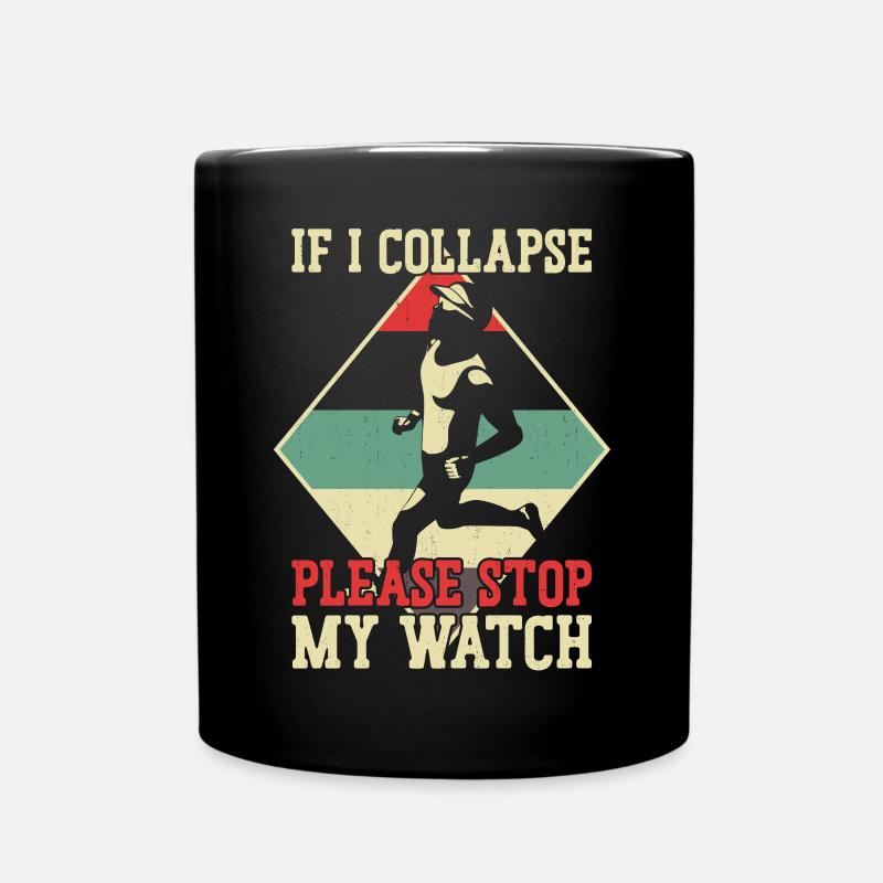 Running Runner Half Marathon - Tasse einfarbig - Schwarz