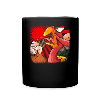 Gobblezilla Turkey Thanksgiving - Full Colour Mug - black - Front