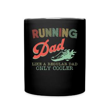 Running Runner Half Marathon Dad - Full Colour Mug - black - Front