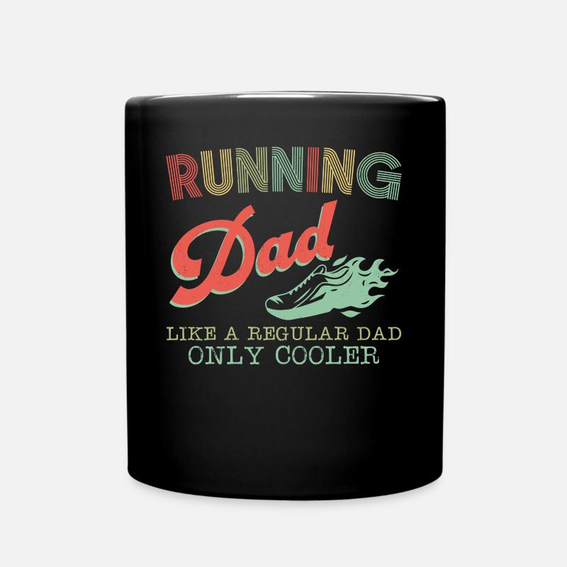 Running Runner Half Marathon Papa - Mug uni - noir