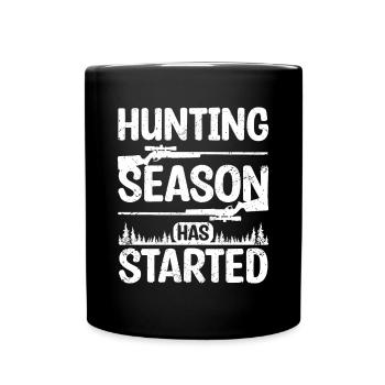 Hunting season has started - Tasse einfarbig - Schwarz - Vorne