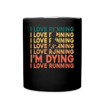 Running Runner Half Marathon - Tasse einfarbig - Schwarz - Vorne