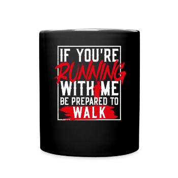 Running Runner Half Marathon Slow - Full Colour Mug - black - Front