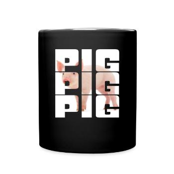 Cochon - Mug uni - noir - Devant