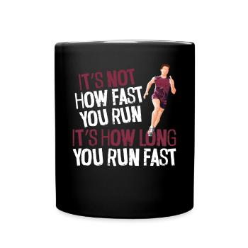 Running Runner Half Marathon - Tasse einfarbig - Schwarz - Vorne