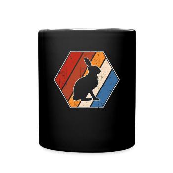 Lapin Rétro - Mug uni - noir - Devant