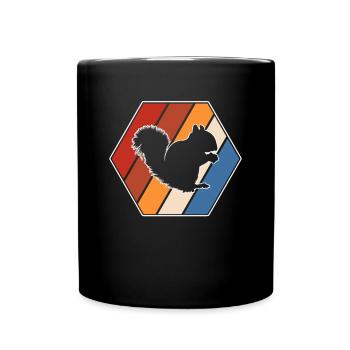 Squirrel Retro - Full Colour Mug - black - Front