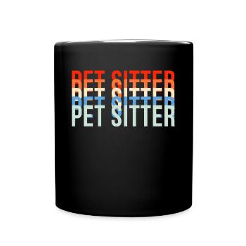 Chemise vintage Retro Pet Sitter Animaux de Compagnie - Mug uni - noir - Devant