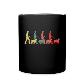 Vintage Retro Dog Sitter Dog Shirt Gift - Full Colour Mug - black - Front