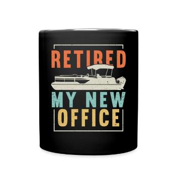 Pontoon Boat Captain Boating Lake Pontoon - Full Colour Mug - black - Front
