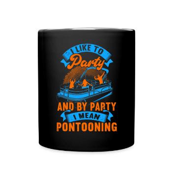 Pontonboot Kapitän Bootfahren See Pontoon - Tasse einfarbig - Schwarz - Vorne
