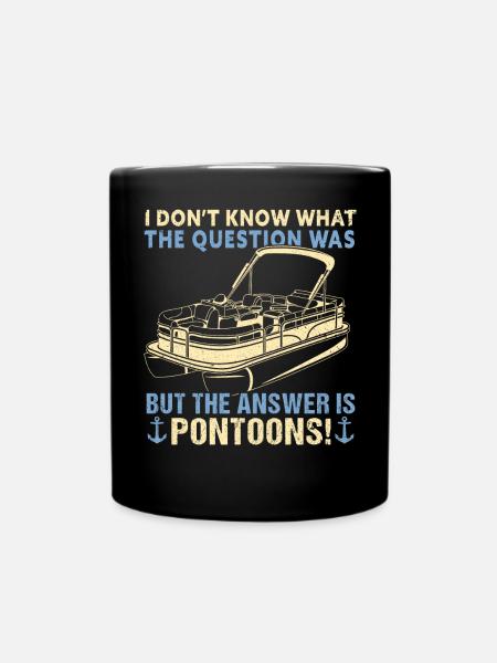 Pontonboot Kapitän Bootfahren See Pontoon - Tasse einfarbig - Schwarz