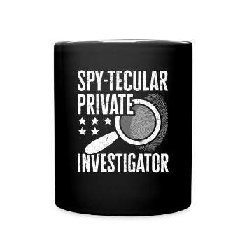 Espion détective privé enquêteur Détective Cadeau - Mug uni - noir - Devant