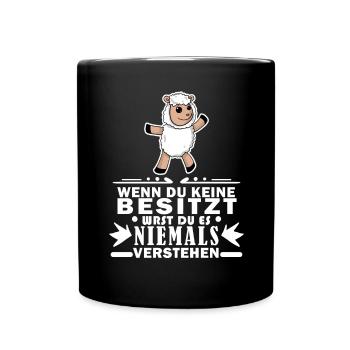 Schafe Schaf Schafzüchter Geschenk - Tasse einfarbig - Schwarz - Vorne