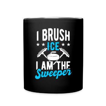 Curling Stone Curler - Full Colour Mug - black - Front