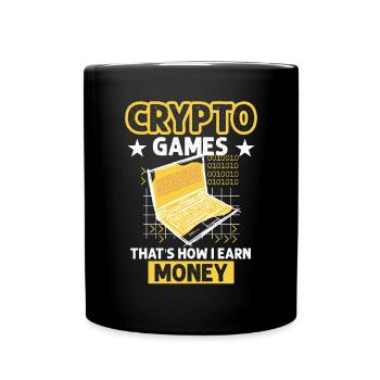 Crypto Games Cryptocurrency Investor - Full Colour Mug - black - Front