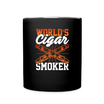 Smoking Tobacco Smoking Cigar lovers - Full Colour Mug - black - Front